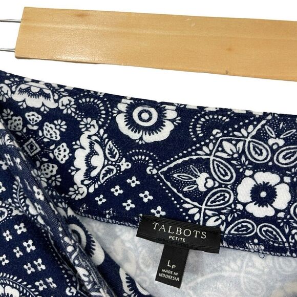 Talbots LP Large Petite Jersey Wrap Maxi Skirt Bandana Print Stretch Womens - Picture 7 of 13